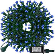 funpeny 300 led christmas string lights: 100 ft connectable waterproof fairy lights for indoor/outdoor xmas tree decorations (blue) логотип