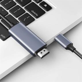 img 3 attached to 🔌 6-футовый кабель USB C к HDMI для домашнего офиса - 4K@60Hz, USB Type C кабель HDMI [совместим с Thunderbolt 3] для MacBook Pro 2020/2019, MacBook Air/iPad Pro 2020, Surface Book 2, Galaxy S20 и других устройств.