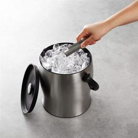 img 1 attached to 🧊 Houdini 4 Quart Stainless Steel Bucket with Tongs: A Must-Have Ice Accessory to Elevate Your Entertaining Experience