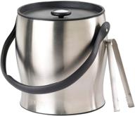 🧊 houdini 4 quart stainless steel bucket with tongs: a must-have ice accessory to elevate your entertaining experience logo