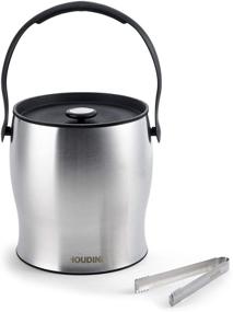 img 2 attached to 🧊 Houdini 4 Quart Stainless Steel Bucket with Tongs: A Must-Have Ice Accessory to Elevate Your Entertaining Experience
