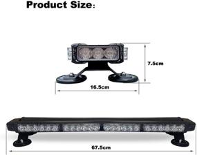 img 2 attached to Evershine Signal 26.6 Inch 54 Led Strobe Flashing Light Bar: Ultimate Car Truck Roof Safety with Magnetic for Emergency Hazard Warning Lighting - Amber White (4-Bar)