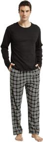 img 4 attached to Amaxer Cotton Pajama Crewneck Sleeve Men's Clothing and Sleep & Lounge