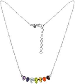 img 4 attached to 🌈 Experience Harmony: YoTreasure Chakra Healing Stone Necklace with Solid 925 Sterling Silver Chain