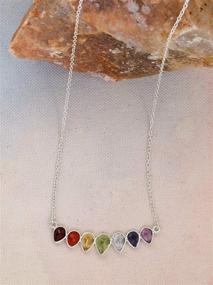 img 2 attached to 🌈 Experience Harmony: YoTreasure Chakra Healing Stone Necklace with Solid 925 Sterling Silver Chain