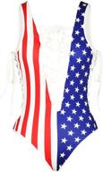 👙 stylish and sexy women's swimsuit: patriotic america flag fringe bandage monokini suit - stand out in patriotic one piece swimwear logo