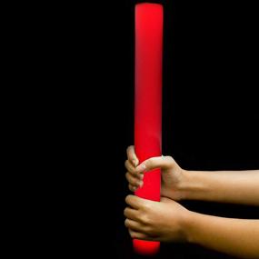 img 1 attached to 🔴 Fun Central LED Foam Stick Bulk (12 Packs) - Light Up Batons for Weddings, Concerts, and Parties - Red