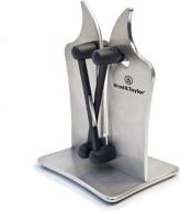 🔪 professional knife sharpener: brod & taylor solid stainless steel and austrian tungsten carbide excellence logo