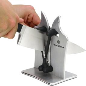 img 2 attached to 🔪 Professional Knife Sharpener: Brod & Taylor Solid Stainless Steel and Austrian Tungsten Carbide Excellence