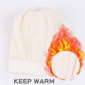 img 3 attached to Knitted Stretch Knit Beenie Diamante Invierno Outdoor Recreation