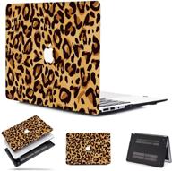 papyhall new 16-inch macbook pro colorful plastic case for macbook pro 16 inch 2020 2019 release retina display with touch bar and touch id model: a2141 leopard brown logo