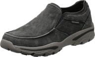 skechers relaxed fit creston moseco moccasin taupe men's shoes for loafers & slip-ons logo