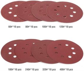 img 3 attached to 🔸 WORKPRO 80-Piece Sandpaper Set: Versatile Assorted Grits for Random Orbital Sander - 5-Inch Hook and Loop Sanding Discs - W124097A