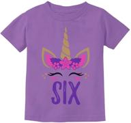 unicorn birthday youth t shirt violet - perfect girls' clothing for a magical celebration! logo