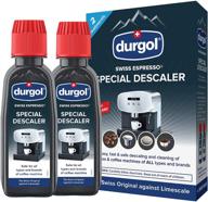 durgol swiss espresso descaler and decalcifier - 4.2 fl. oz (pack of 2) for all espresso machines and coffee makers - compatible with all brands logo