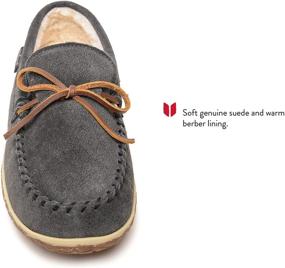 img 2 attached to 👞 Minnetonka Suede Leather Moccasins Charcoal: Premium Comfort and Style Combined