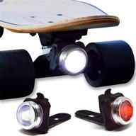 🚲 usb rechargeable led bike lights - front and back for optiks 210 skateboard, longboard, and electric skateboards logo