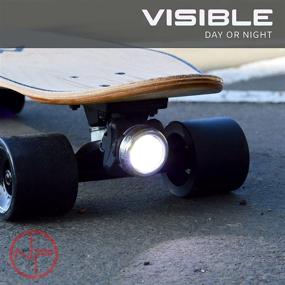 img 3 attached to 🚲 USB Rechargeable LED Bike Lights - Front and Back for Optiks 210 Skateboard, Longboard, and Electric Skateboards