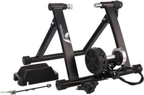 img 4 attached to 🚴 Veltuno Magnetic Indoor Bike Trainer Stand - 8 Speed Levels, Foldable & Lower Noise, Quick Release - Portable Exercise Stand for Mountain & Road Bikes