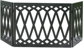 img 2 attached to 🐶 Etna 3-Panel Diamond Design Wood Pet Gate - Stylish Tri Fold Dog Fence for Doorways, Stairs - Indoor/Outdoor Pet Barrier - Adjustable Width and Height