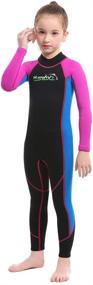 img 1 attached to Wetsuit Neoprene Thermal Swimsuit Swimming Sports & Fitness and Water Sports