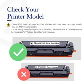 img 2 attached to 🖨️ High-Yield Valuetoner Compatible Toner Cartridge Replacement for HP 201X 201A CF400X CF400A, Suitable for Color Pro MFP M252dw M277c6 M277dw M277n M252n M277 Printer, Pack of 2 Black