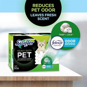 img 2 attached to 🧹 Swiffer Sweeper Pet, Heavy Duty Dry Sweeping Cloth Refills - 32 Count with Febreze Odor Defense