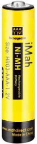 img 3 attached to iMah AAA Rechargeable Batteries 1.2V 550mAh Ni-MH, Compatible with Panasonic Cordless Phone Battery 1.2V 400mAh BK40AAABU, HHR-55AAABU (550mAh), and HHR-75AAA/B (750mAh) - 6-Pack