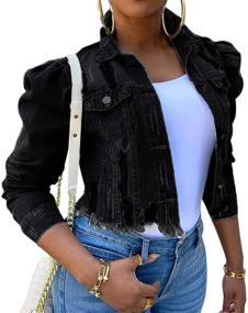 img 2 attached to PAODIKUAI Women's Casual Sleeve Cropped Jacket for Trendy Women's Clothing