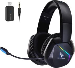 img 4 attached to 🎧 SOMIC GS401: 2.4G Wireless Gaming Headset for PS5, PS4, and PC Gamers - Stereo Sound, Detachable Mic, Soft Earmuffs, RGB LED, 10H+ Playtime (Xbox One Wired Mode Included)