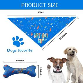 img 3 attached to 🎉 Dog Birthday Bandana for Travel Bus Theme - Dog Birthday Toy/Cake/Balloon- Festive Dog Birthday Party Supplies Gift Scarf for Boy Dogs - Ideal for Small, Medium & Large Breeds and Cats