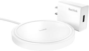 img 4 attached to ⚡ SanDisk Ixpand Wireless Charger 15W: Fast Qi-Compatible Charging Pad with Quick Charge Adapter & USB Type-C Cable (SDIZB0N-000G-ANCLN)