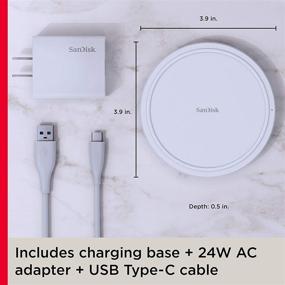 img 3 attached to ⚡ SanDisk Ixpand Wireless Charger 15W: Fast Qi-Compatible Charging Pad with Quick Charge Adapter & USB Type-C Cable (SDIZB0N-000G-ANCLN)