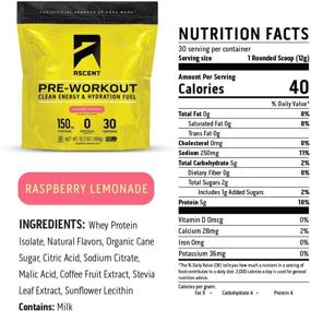img 3 attached to 🍹 Ascent Pre Workout - Tart Raspberry Lemonade Flavor - Enhanced Taste - 30 Servings