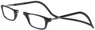 👓 clic original black +2.00 readers: sleek and stylish reading glasses with built-in convenience logo