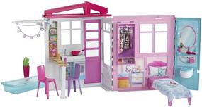 img 4 attached to 🏠 Portable 1-Story Mattel Dollhouse: Enhance Your Playtime with Accessories!