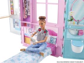 img 1 attached to 🏠 Portable 1-Story Mattel Dollhouse: Enhance Your Playtime with Accessories!
