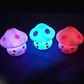 img 2 attached to 🍄 ReachTop Kids Room Mushroom Night Light - Mini 7-Color Changing LED Lamp: Perfect Decoration for Desk, Home, Birthday, and Mother's Day Gift