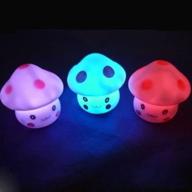 🍄 reachtop kids room mushroom night light - mini 7-color changing led lamp: perfect decoration for desk, home, birthday, and mother's day gift логотип