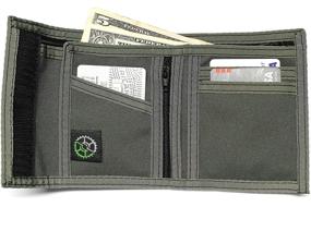 img 3 attached to Nylon Bifold Wallet with Convenient Zippered Pocket