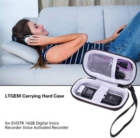 img 3 attached to 🎧 EVA Hard Case for EVISTR 16GB Digital Voice Recorder - Travel Protective Carrying Storage Bag for Voice Activated Recorder