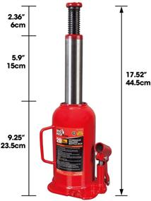 img 3 attached to 🔴 Torin Hydraulic Welded Bottle Jack - Big Red T92003B, 20 Ton (40,000 lb) Capacity in Red