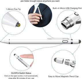 img 3 attached to KECOW Active Stylus Pens: Ultimate Precision for iPad, Cellphone & Tablet, Compatible with MacBook/Samsung, Perfect for Writing, Drawing, Handwriting on Touchscreens