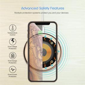 img 3 attached to Беспроводное зарядное устройство Vebach Alumium Fast Wireless Charger | Сертифицировано по стандарту Qi | Совместимо с iPhone 12 Pro Max/12/12 Mini/SE/11/11 Pro/11 Pro Max/XS/XR/8, Galaxy S20 S10 S9 S8, Note 10 Note 9 | Эффективная зарядная площадка