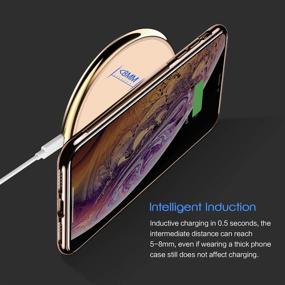 img 1 attached to Беспроводное зарядное устройство Vebach Alumium Fast Wireless Charger | Сертифицировано по стандарту Qi | Совместимо с iPhone 12 Pro Max/12/12 Mini/SE/11/11 Pro/11 Pro Max/XS/XR/8, Galaxy S20 S10 S9 S8, Note 10 Note 9 | Эффективная зарядная площадка