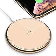 беспроводное зарядное устройство vebach alumium fast wireless charger | сертифицировано по стандарту qi | совместимо с iphone 12 pro max/12/12 mini/se/11/11 pro/11 pro max/xs/xr/8, galaxy s20 s10 s9 s8, note 10 note 9 | эффективная зарядная площадка логотип