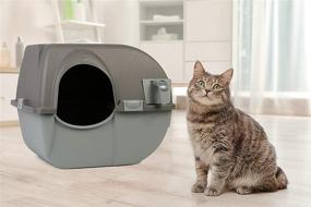 img 2 attached to 🐈 Convenient Self-Cleaning Litter Box: Omega Paw Roll 'n Clean, Brown, Large