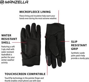 img 3 attached to 🧤 Black Manzella Elements Touch-screen Compatible Gloves
