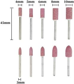 img 2 attached to 🛠️ Complete Rotary Grinding Bit Set - 40PCS, 10PCS Diamond Cutting Wheel (22mm), 20pcs Diamond Grinding Burr Drill Bits Sets, and 10PCS Abrasive Mounted Stone Grinding Wheels Bits (3mm Mandrel)