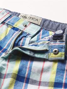 img 1 attached to 🩳 Nautica Plaid Flat Front Shorts for Boys